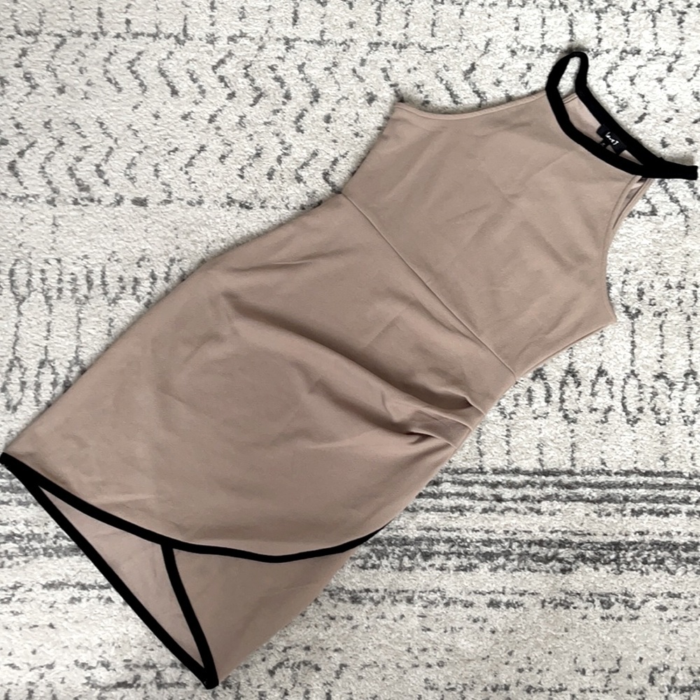 Tan & black dress